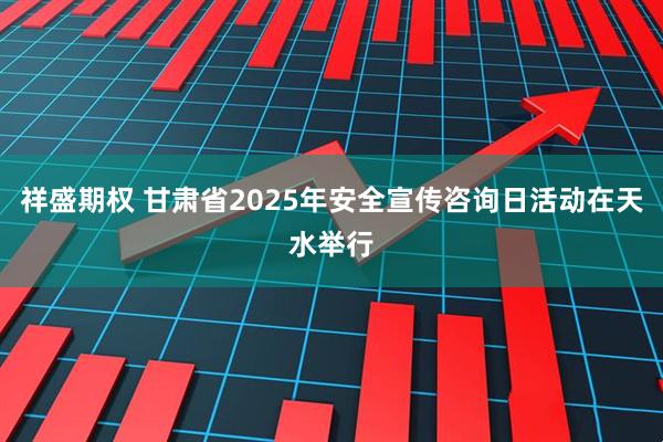 祥盛期权 甘肃省2025年安全宣传咨询日活动在天水举行